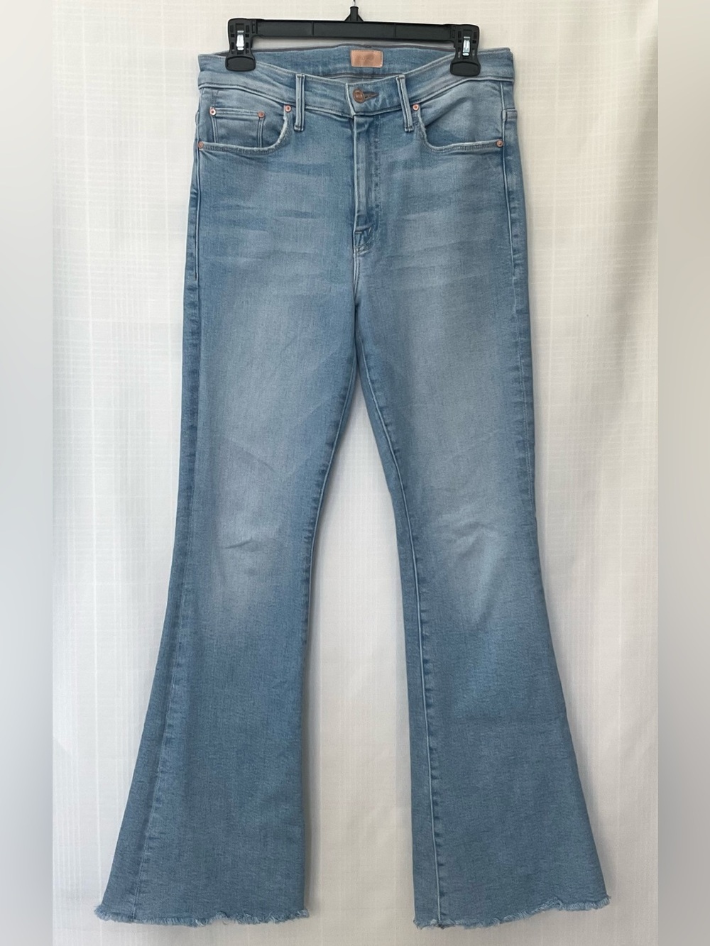 MOTHER denim the weekender fray California cruiser flare jeans